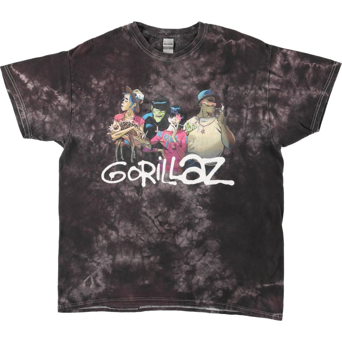 古着 ギルダン GILDAN Ultra Cotton GORILLAZ ゴリラズ ロンT バンドT