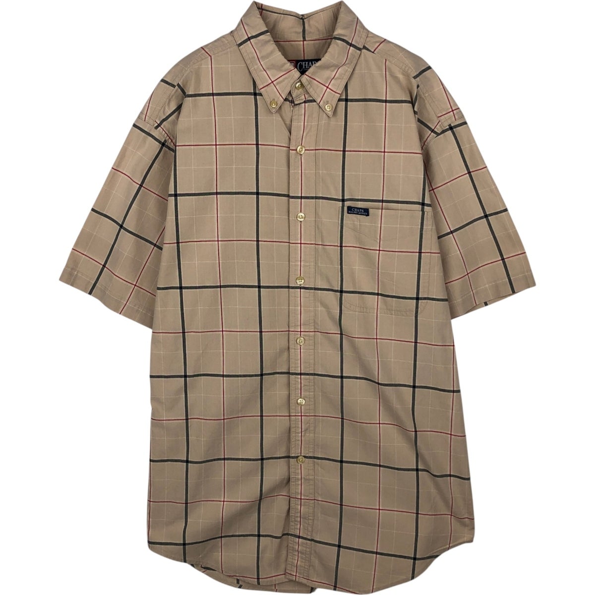 古着 ラルフローレン Ralph Lauren CHAPS チャップス 半袖 ボタン
