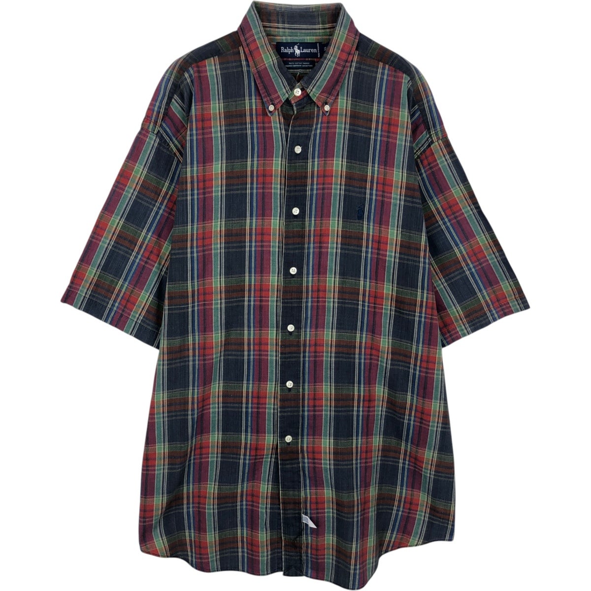 古着 ラルフローレン Ralph Lauren MCMEEL マドラスチェック 半袖
