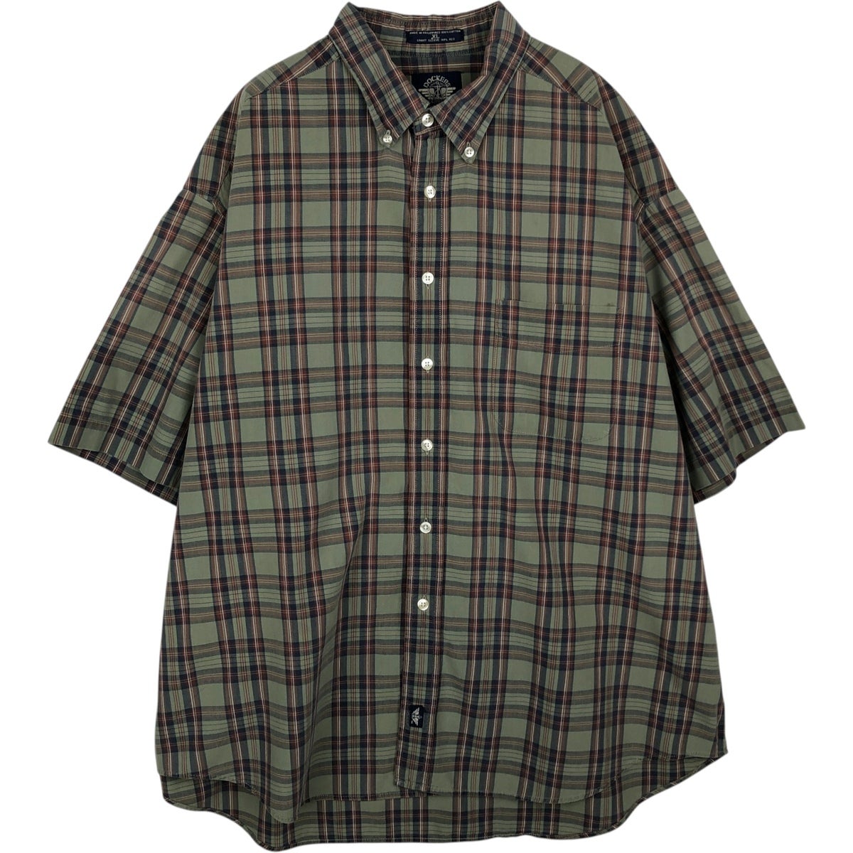 古着 90年代 ドッカーズ DOCKERS 半袖 ボタンダウン ストライプシャツ