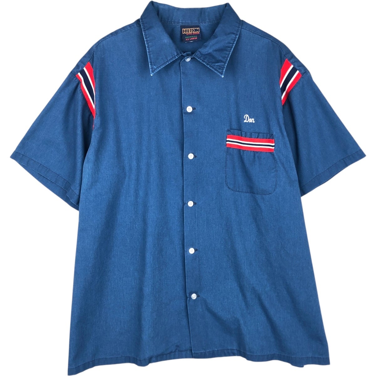 古着 80～90年代 ヒルトン HILTON ボウリングシャツ ボックスシャツ