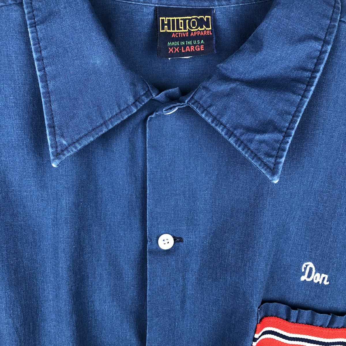 古着 80～90年代 ヒルトン HILTON ボウリングシャツ ボックスシャツ