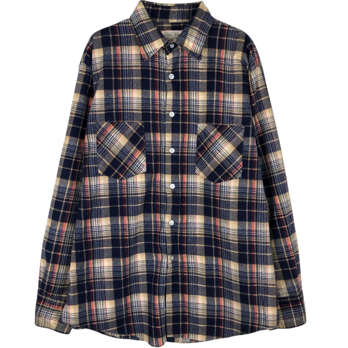 古着 シアーズ Sears Mens Store 長袖 フランネルチェックシャツ