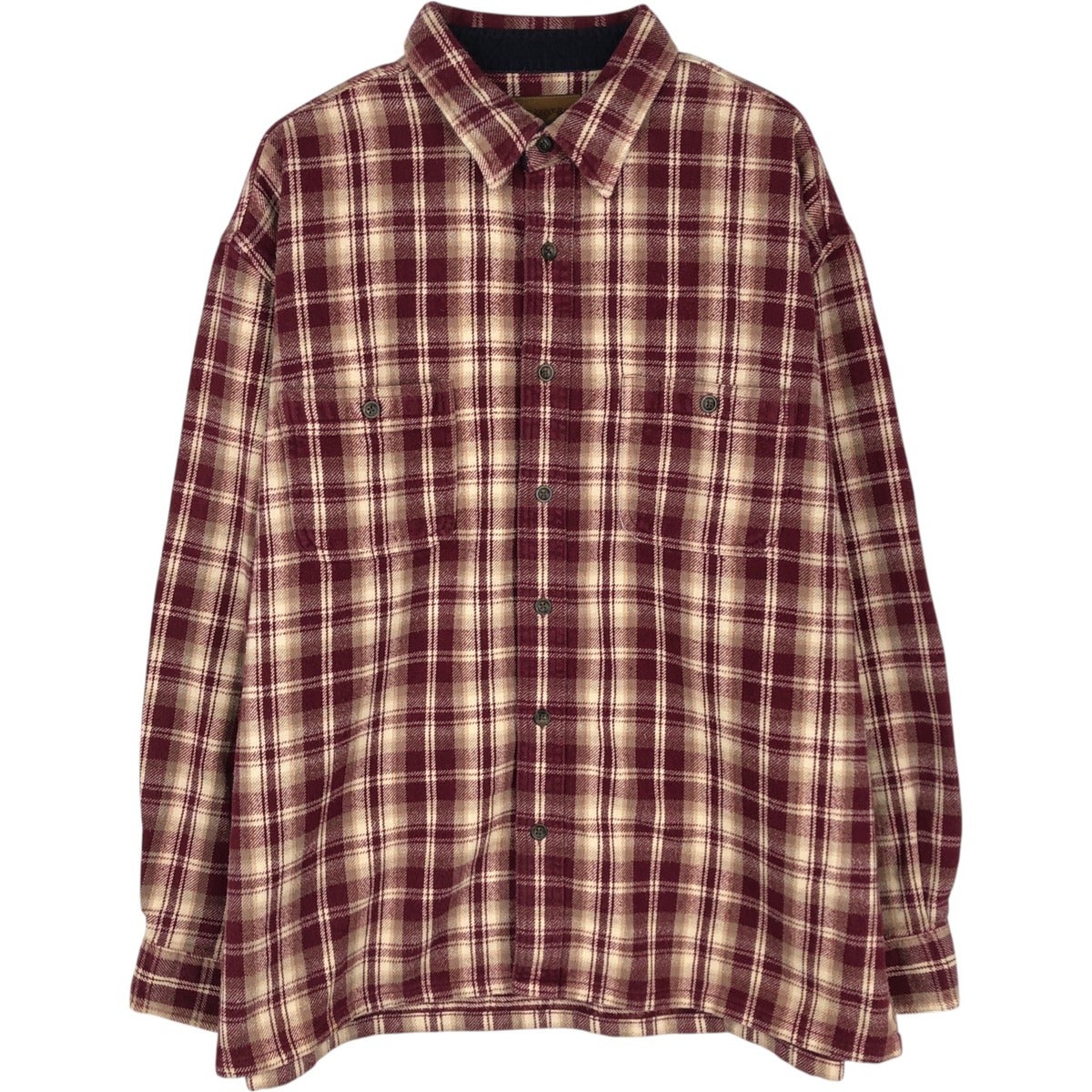 古着 セントジョンズベイ ST.JOHNS BAY 長袖 ヘビーネルチェックシャツ