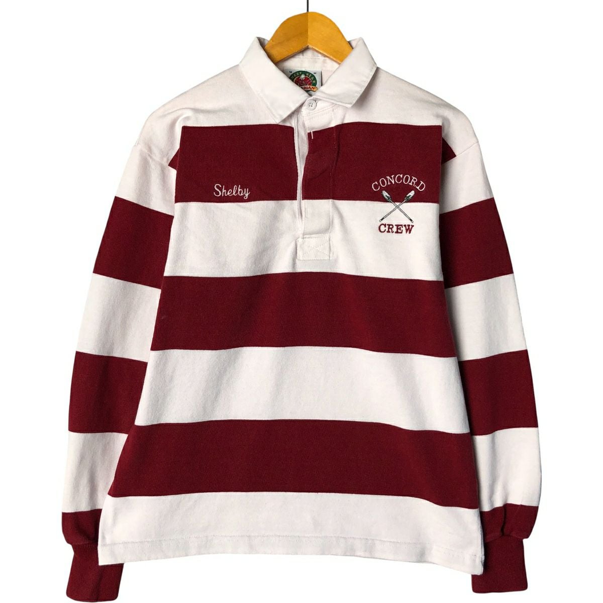 古着 バーバリアン BARBARIAN ボーダー柄 長袖 ラガーシャツ カナダ製