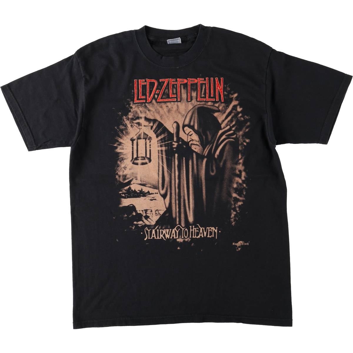 LED ZEPPELINレッドゼッペリンTシャツL古着パキスタン綿バンドT 古着 YAZBEK LED ZEPPELIN レッドツェッペリン バンドTシャツ バンT