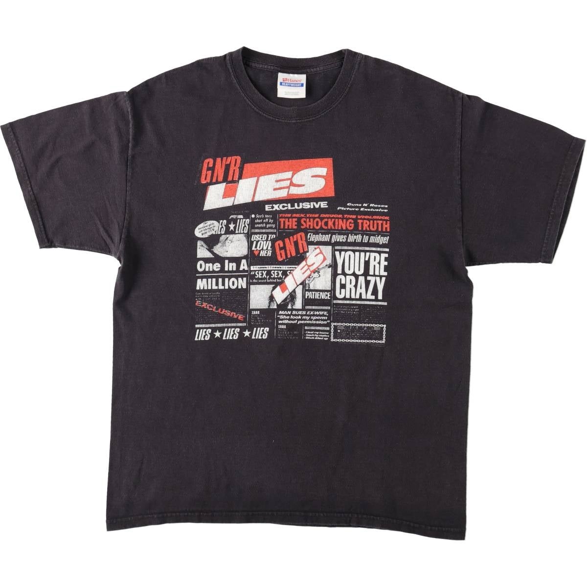 古着 ヘインズ Hanes HEAVYWEIGHT GUNS N ROSES ガンズアンドローゼズ