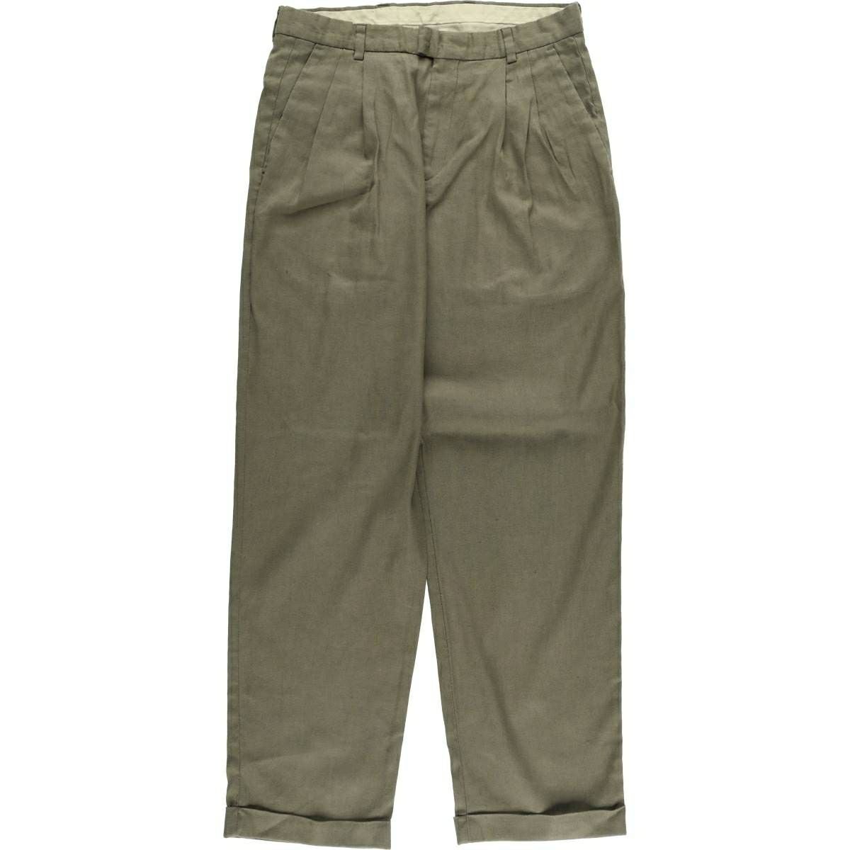 古着 00年代 ドッカーズ DOCKERS RECODE ツータック リネンパンツ