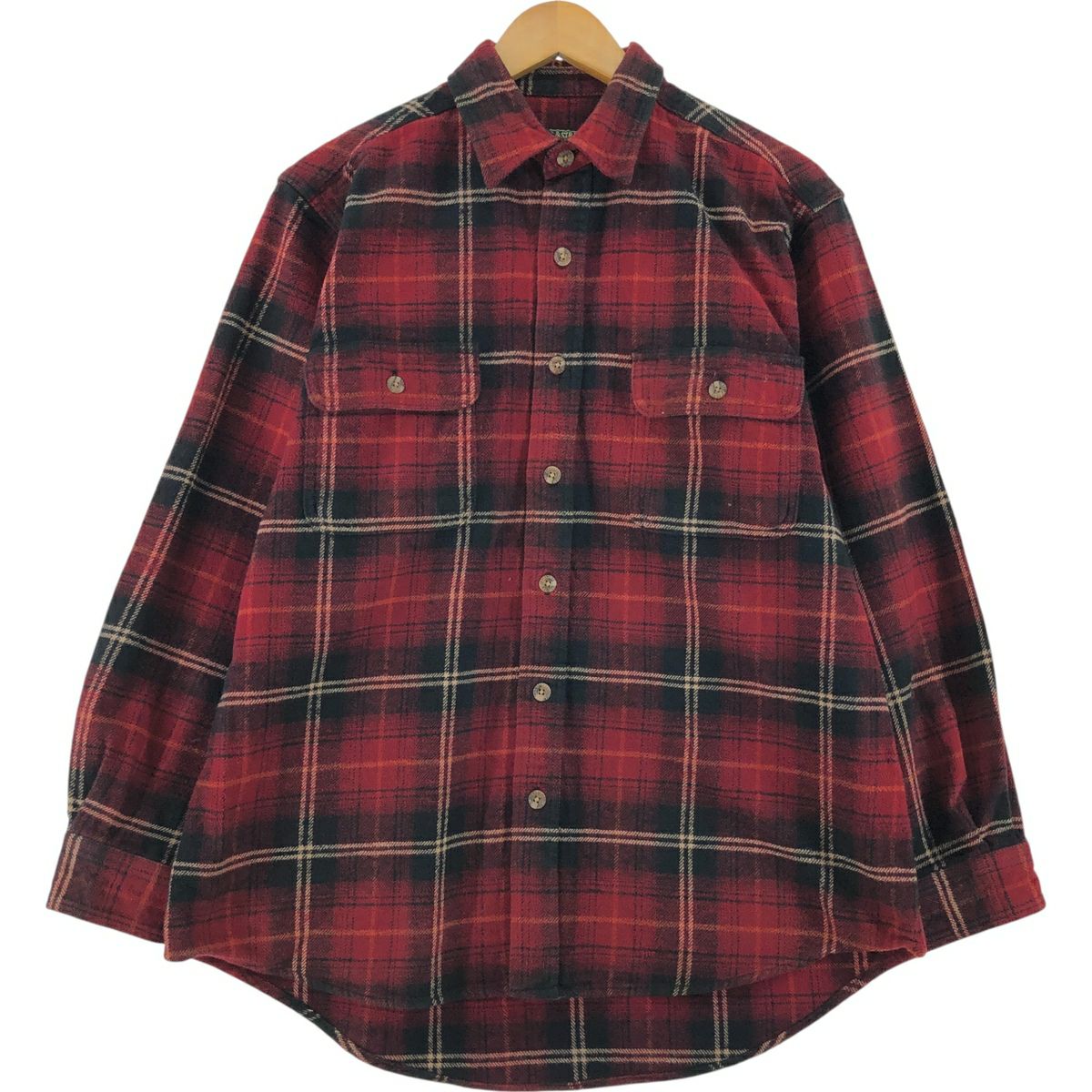 古着 FIELD&STREAM オンブレチェック 長袖 ヘビーネルチェックシャツ