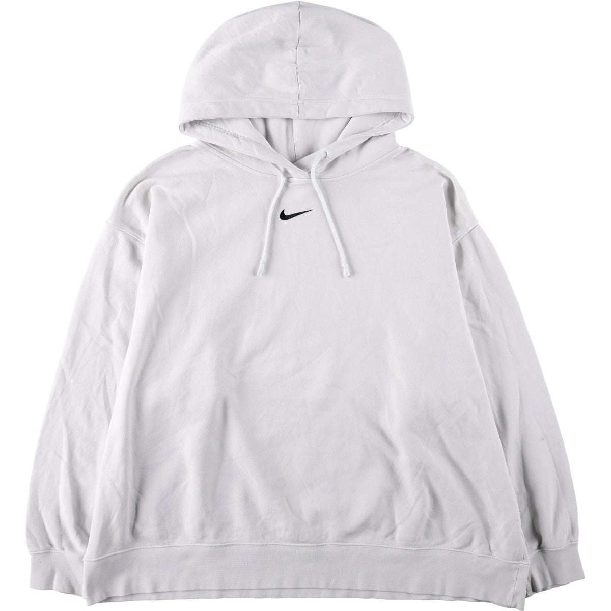古着 ナイキ NIKE センターロゴ スウェットプルオーバーパーカー