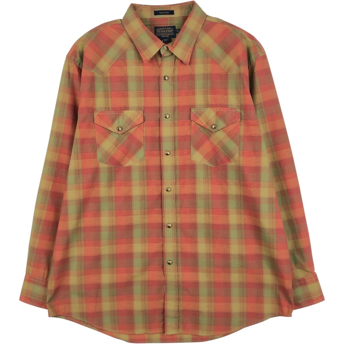 古着 ペンドルトン PENDLETON FRONTIER チェック柄 長袖 ウエスタン