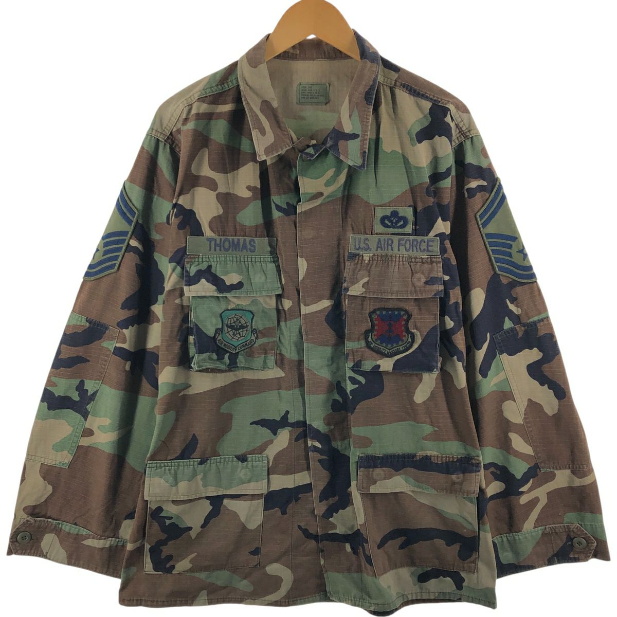 古着 米軍実品 70年代 迷彩柄 ウッドランドカモ リップストップ B.D.U