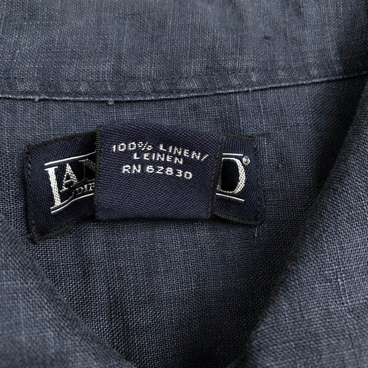 古着 ランズエンド LANDS END 半袖 メキシカンシャツ キューバシャツ