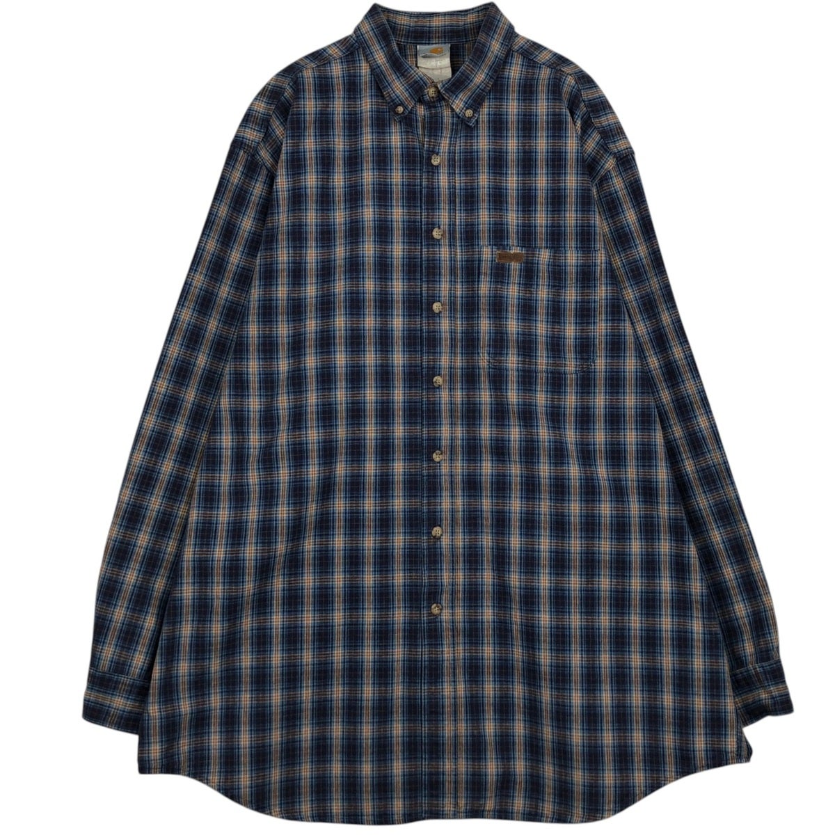 古着 カーハート Carhartt RUGGED FLEX 迷彩柄 ボタンダウン 半袖