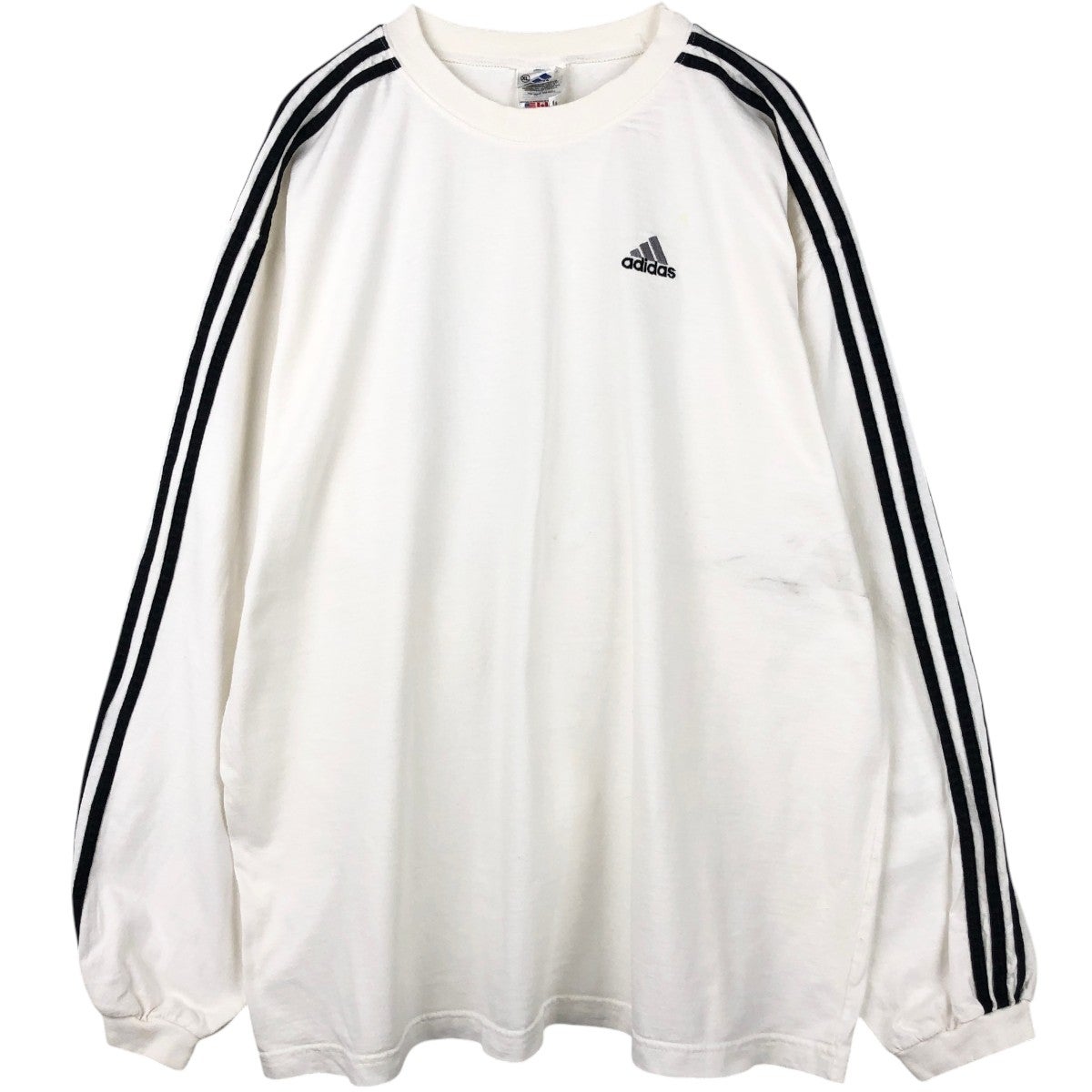 古着 90～00年代 アディダス adidas ロングTシャツ ロンT USA製 メンズ