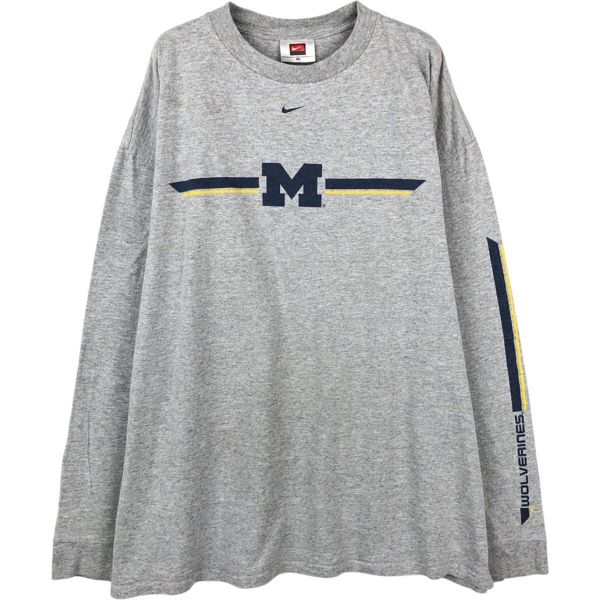 古着 00年代 ナイキ NIKE TEAM センターロゴ カレッジ ロングTシャツ