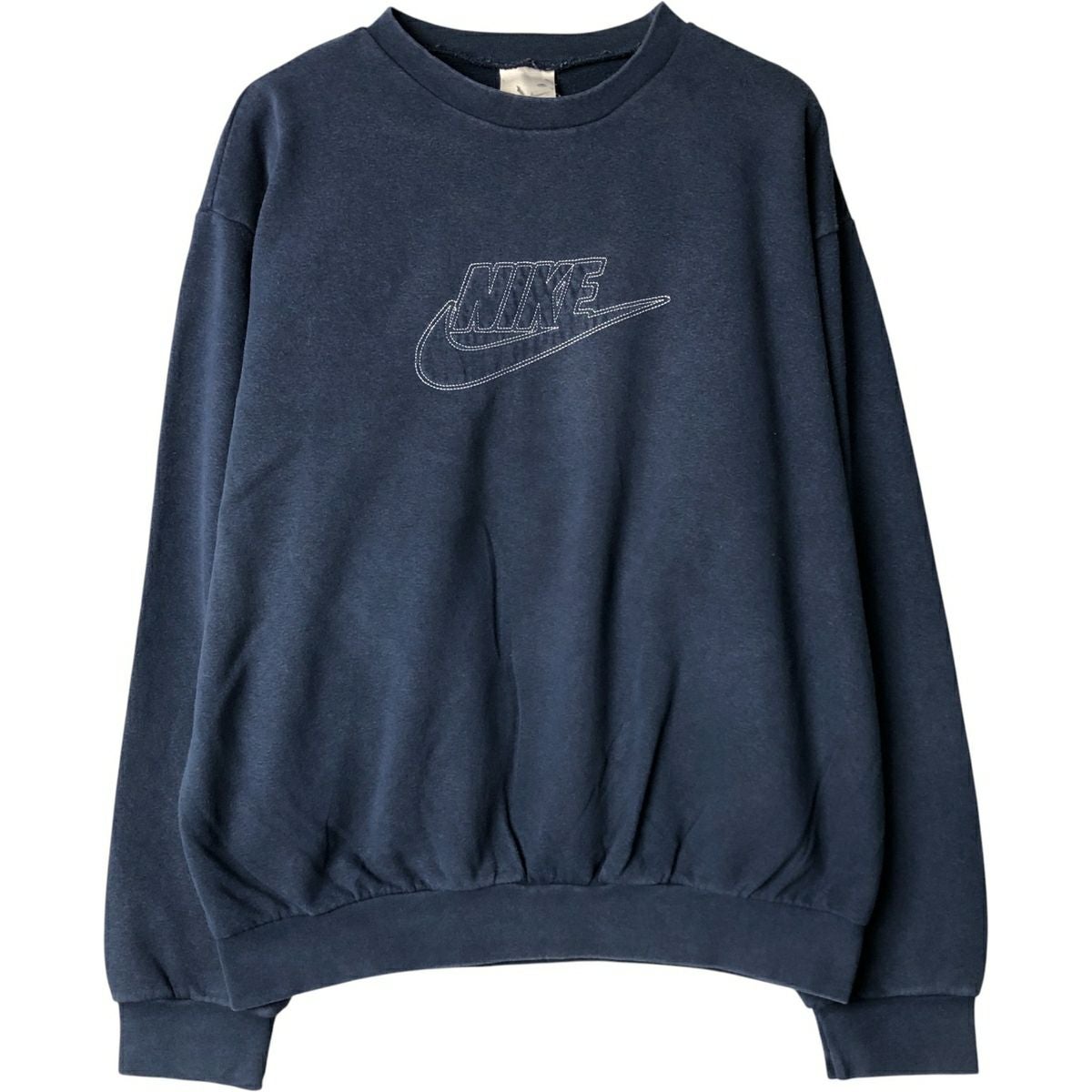 古着 80年代 ナイキ NIKE 紺タグ ハーフボタン スウェットシャツ