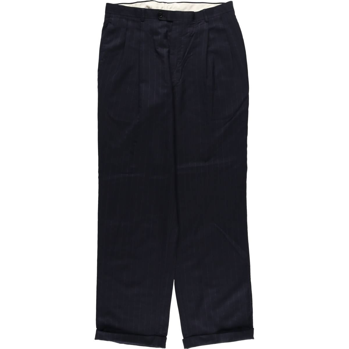 古着 Zanella チェック柄 ツータック スラックス ワイドパンツ 古着 Zanella チェック柄 ツータック スラックス ワイドパンツ