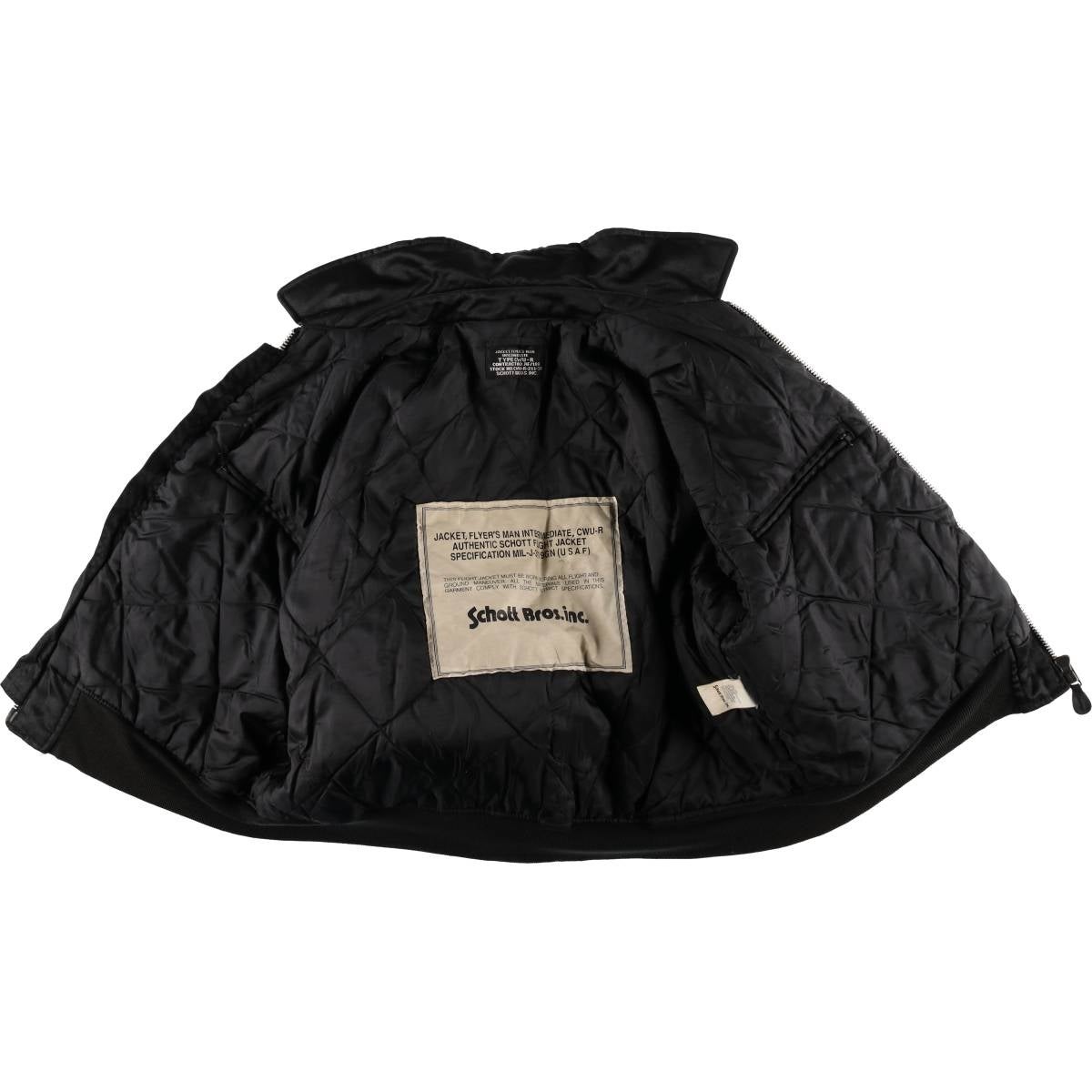 古着 民間品 ショット SCHOTT CWU-R 中綿入り ミリタリー フライトジャケット メンズXL相当/eaa627732 古着 民間品 ショット SCHOTT CWU-R 中綿入り ミリタリー フライト