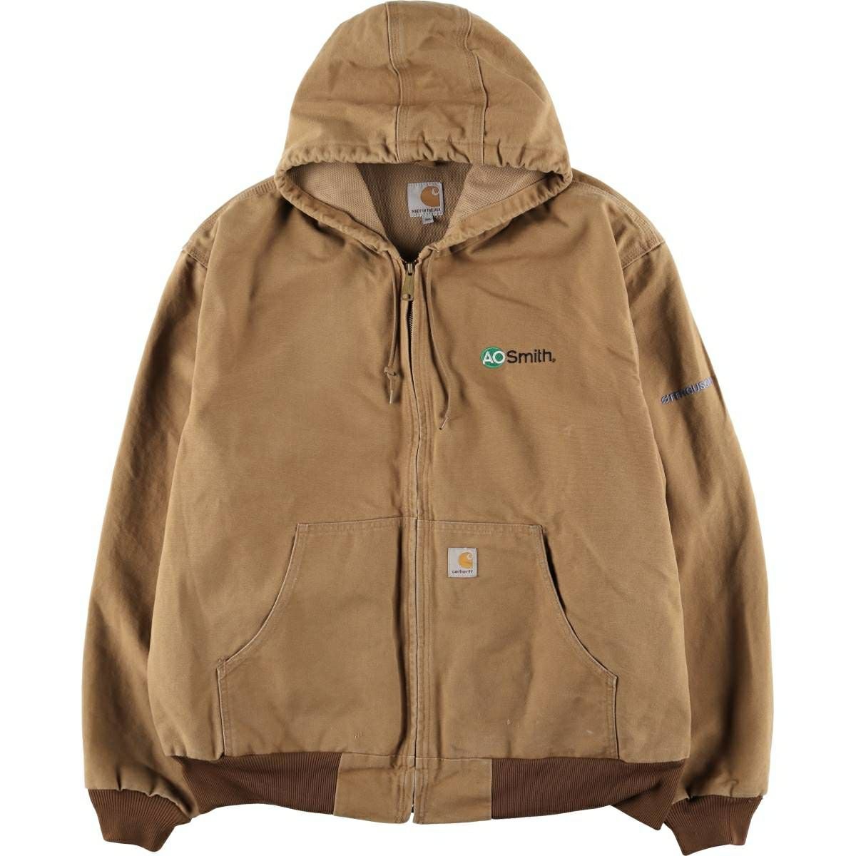 古着 カーハート Carhartt アクティブジャケット ダックフルジップ