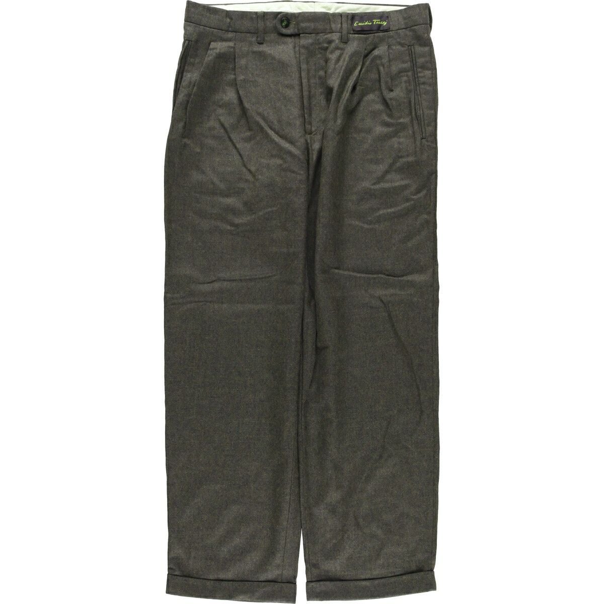 古着 Zanella ツータック ウールパンツ スラックス イタリア製 メンズ