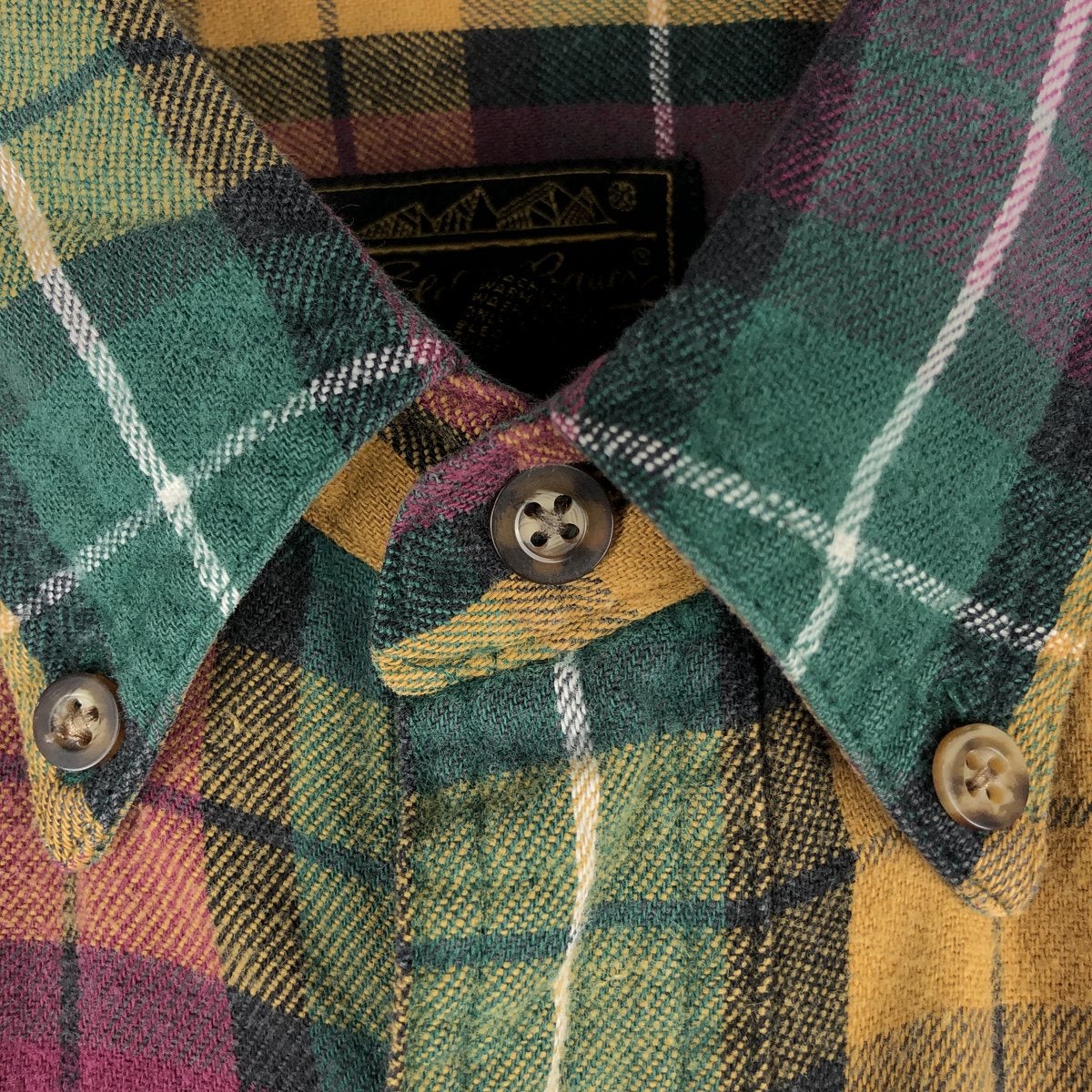 古着 80～90年代 エディーバウアー Eddie Bauer 黒タグ 長袖 ボタン