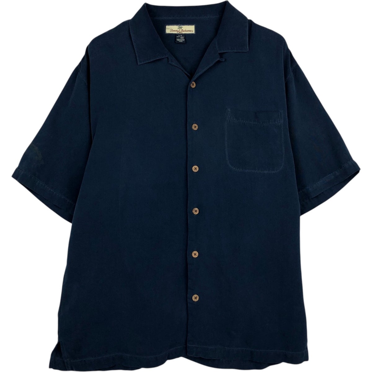 古着 トミーバハマ TOMMY BAHAMA 半袖 オープンカラー シルクシャツ