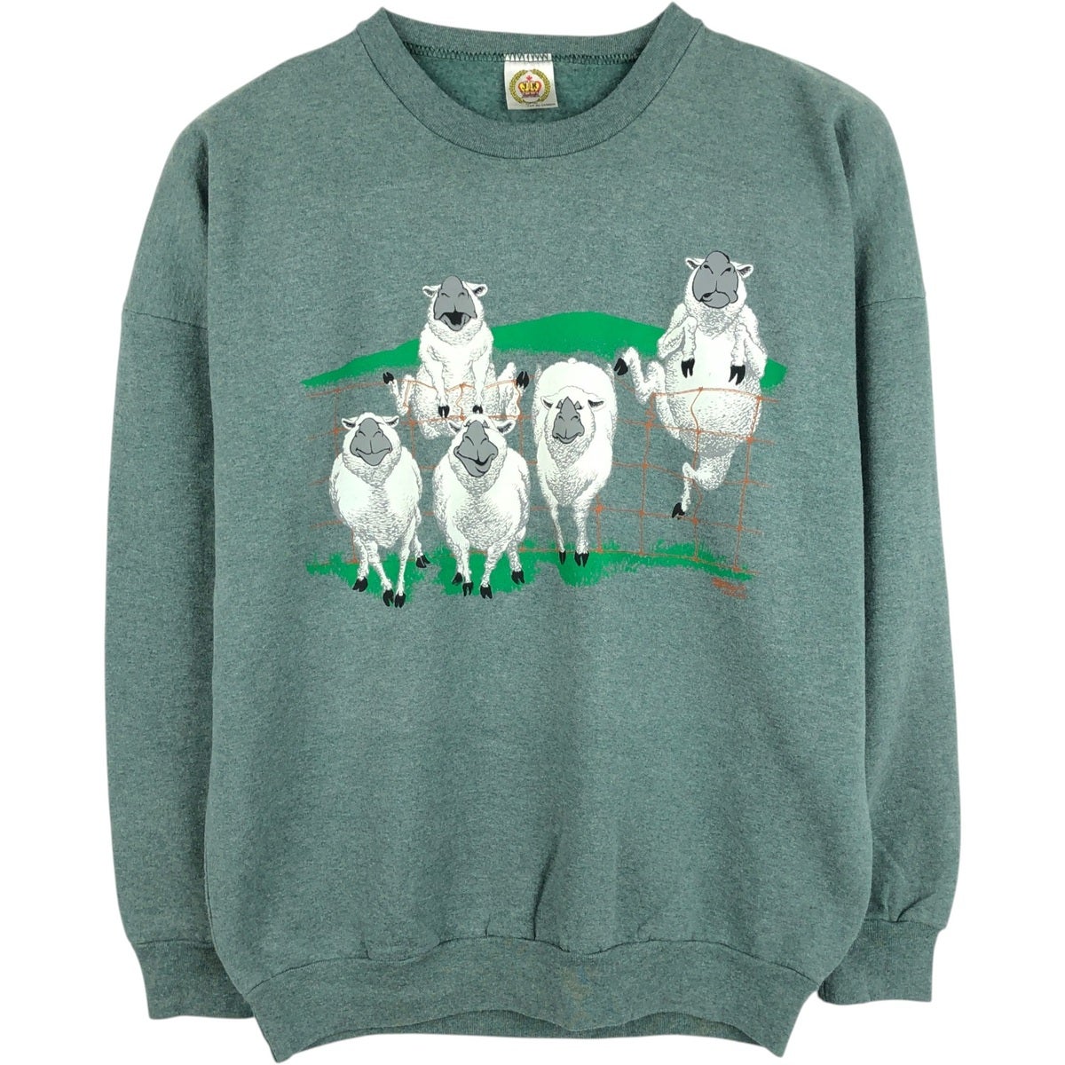 古着 90年代 JR Sportswear ヒツジ柄 アニマル スウェットシャツ