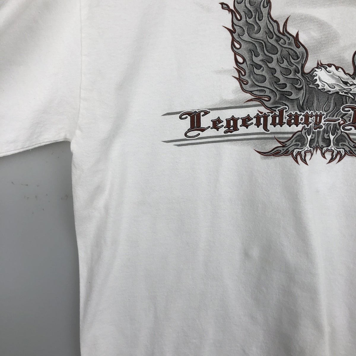 古着 00年代 HOT LEATHERS ファイヤーパターン 鷲柄 イーグル柄 ロング