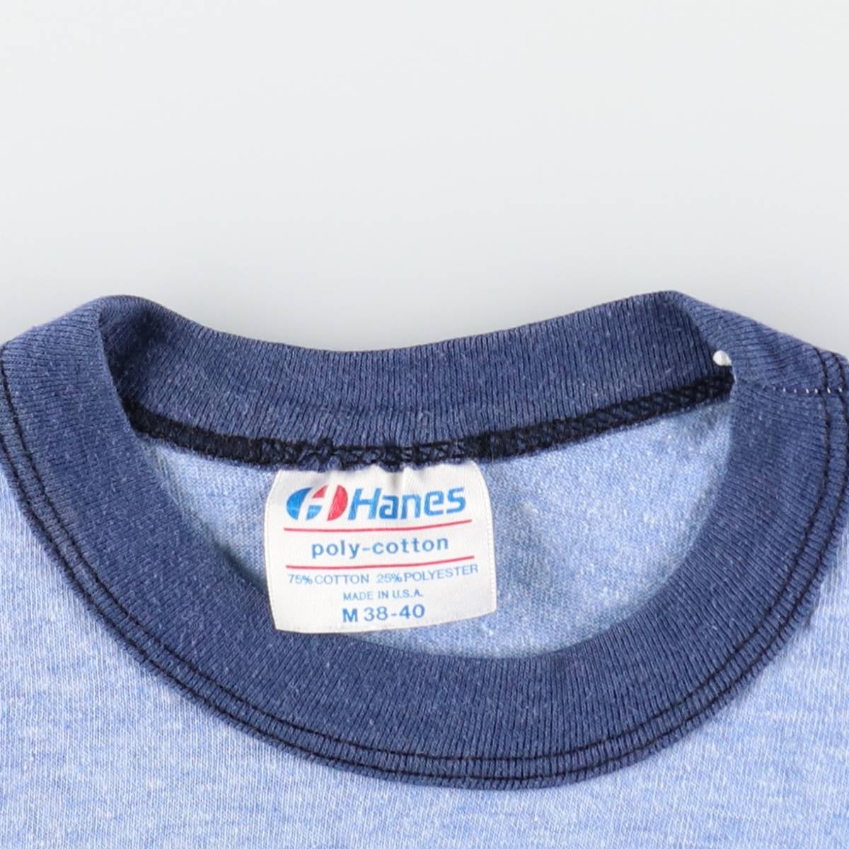 古着 80年代 ヘインズ Hanes POLY-COTTON 青タグ リンガーTシャツ USA製 レディースM相当 ヴィンテージ/eaa627972 000002688167-03.jpg?size=m&w=