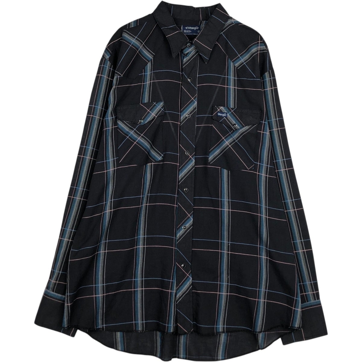 古着 70年代 ラングラー Wrangler 長袖 ウエスタンシャツ USA製 メンズ