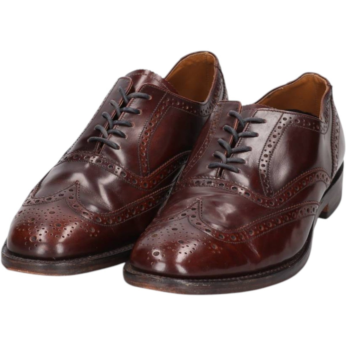 古着 ローク Loake フルブローグ ウイングチップシューズ 英国製 8