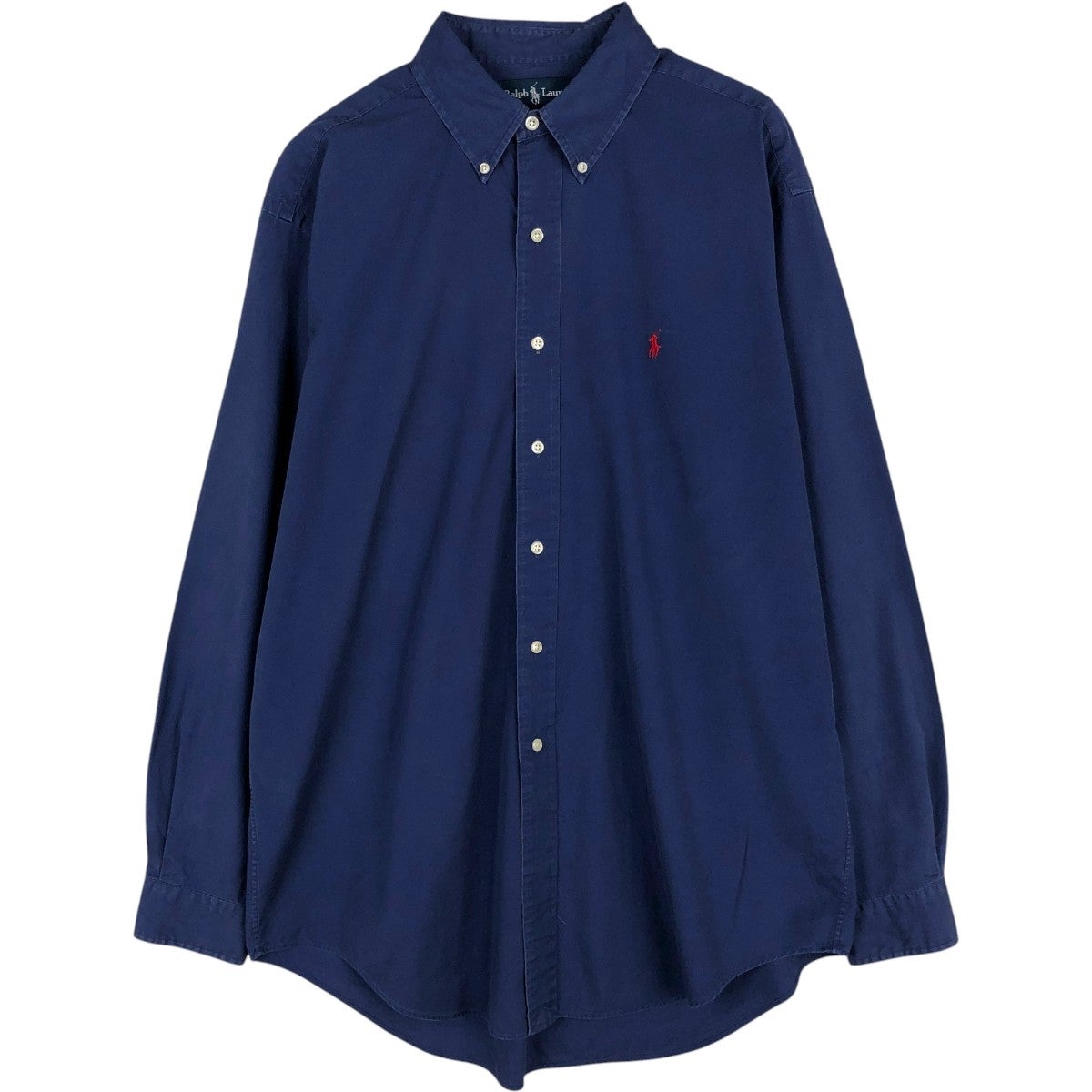 ラルフローレン ネイビー　ボタンダウン　長袖シャツ SLIM FIT 【XL】 古着 ラルフローレン Ralph Lauren CLASSIC FIT 長袖 ボタンダウン