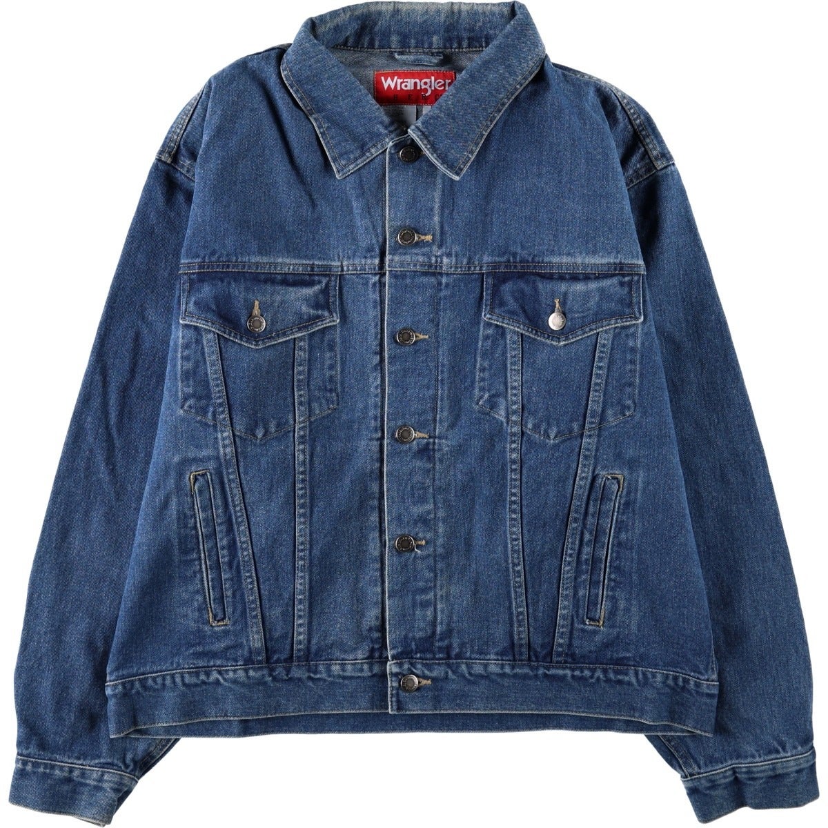 古着 ラングラー Wrangler RUGGED WEAR ブラック デニムジャケット G