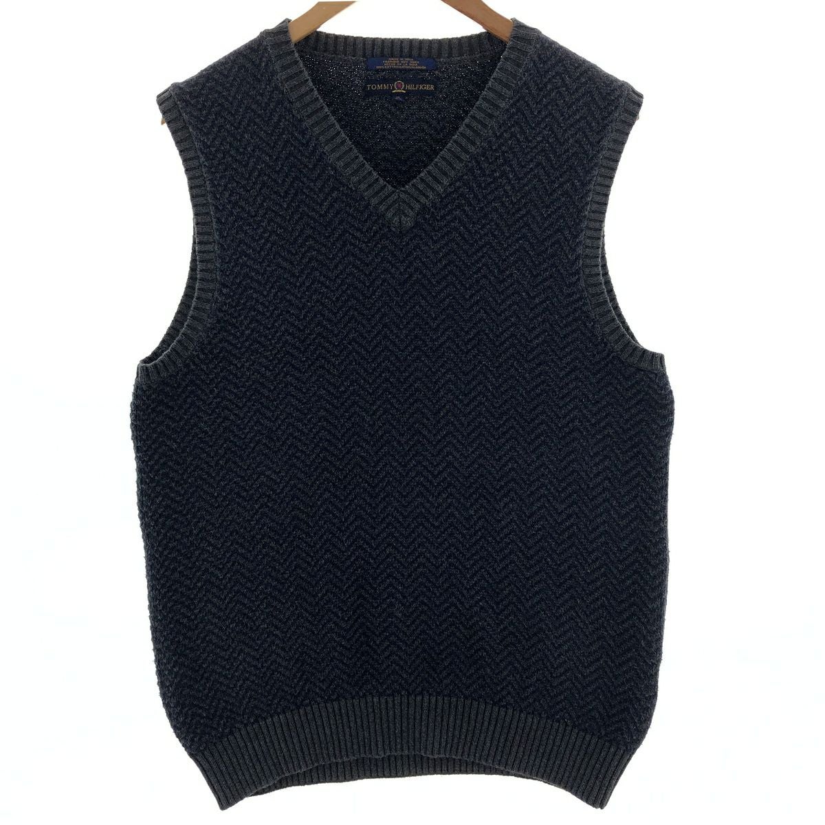 古着 トミーヒルフィガー TOMMY HILFIGER ボーダー柄 コットンニット