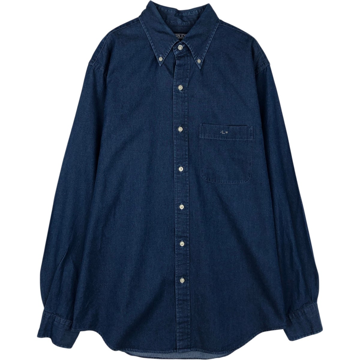 古着 ランズエンド LANDS END マルチボーダー 長袖 ラガーシャツ