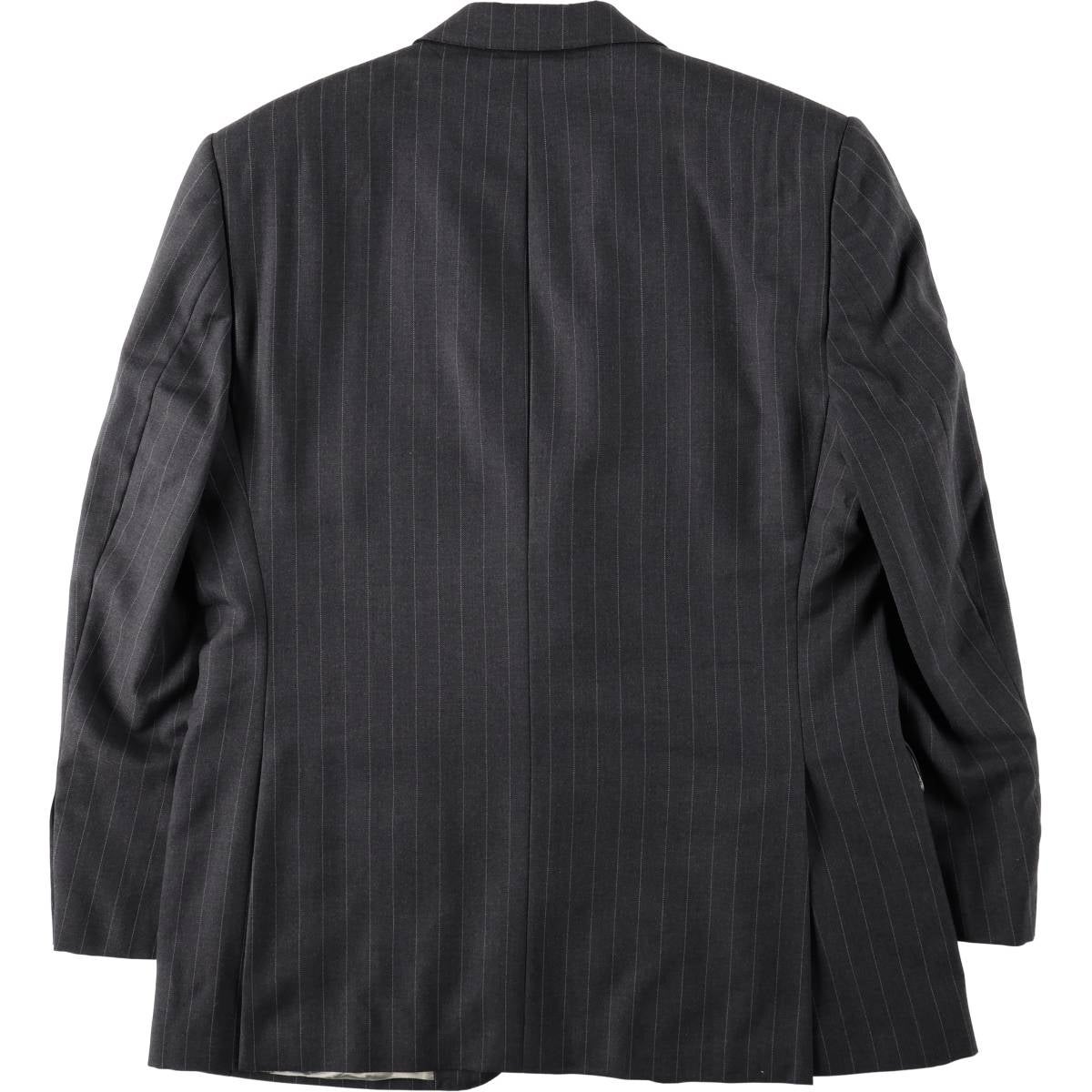 古着 アクアスキュータム Aquascutum ストライプ柄 ウールテーラード