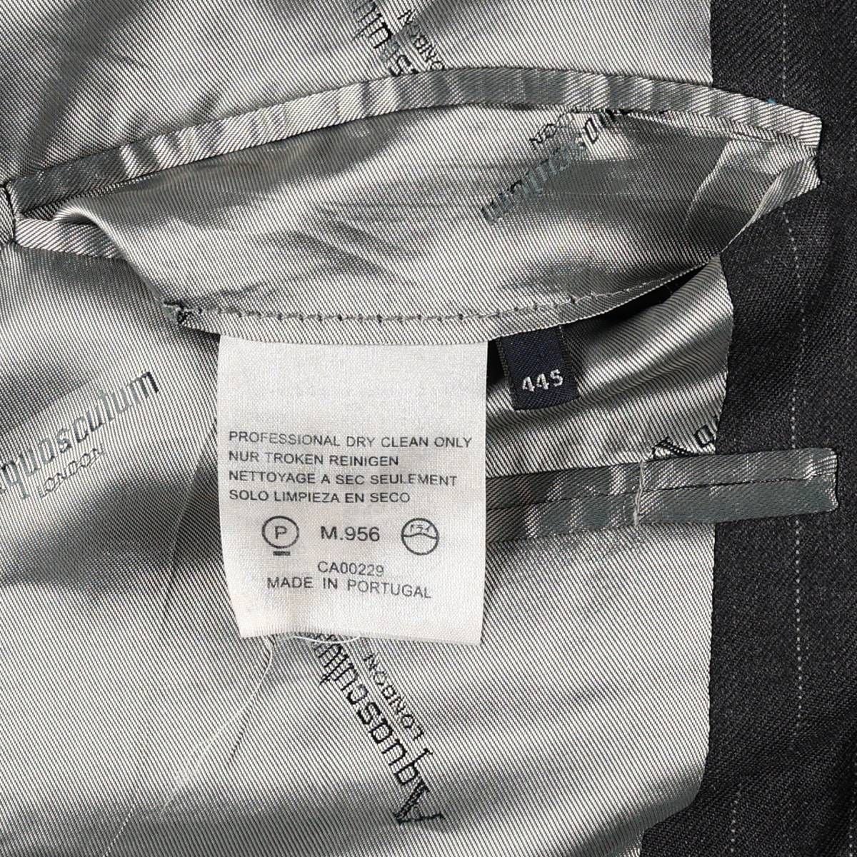 古着 アクアスキュータム Aquascutum ストライプ柄 ウールテーラード
