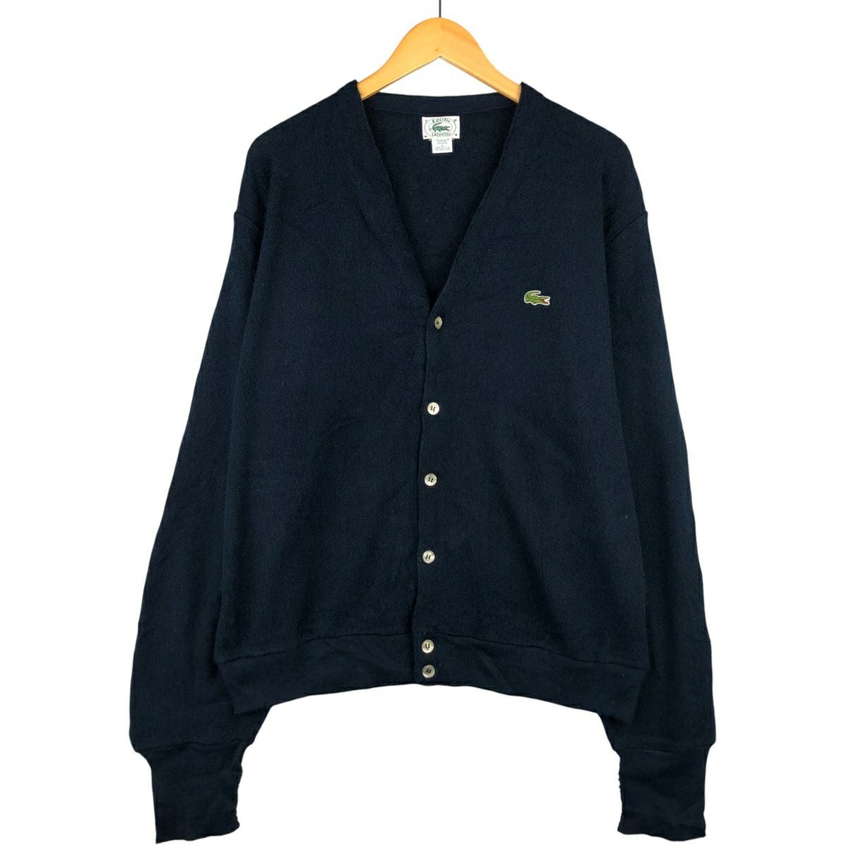 古着 80～90年代 ラコステ LACOSTE IZOD アクリルニットカーディガン