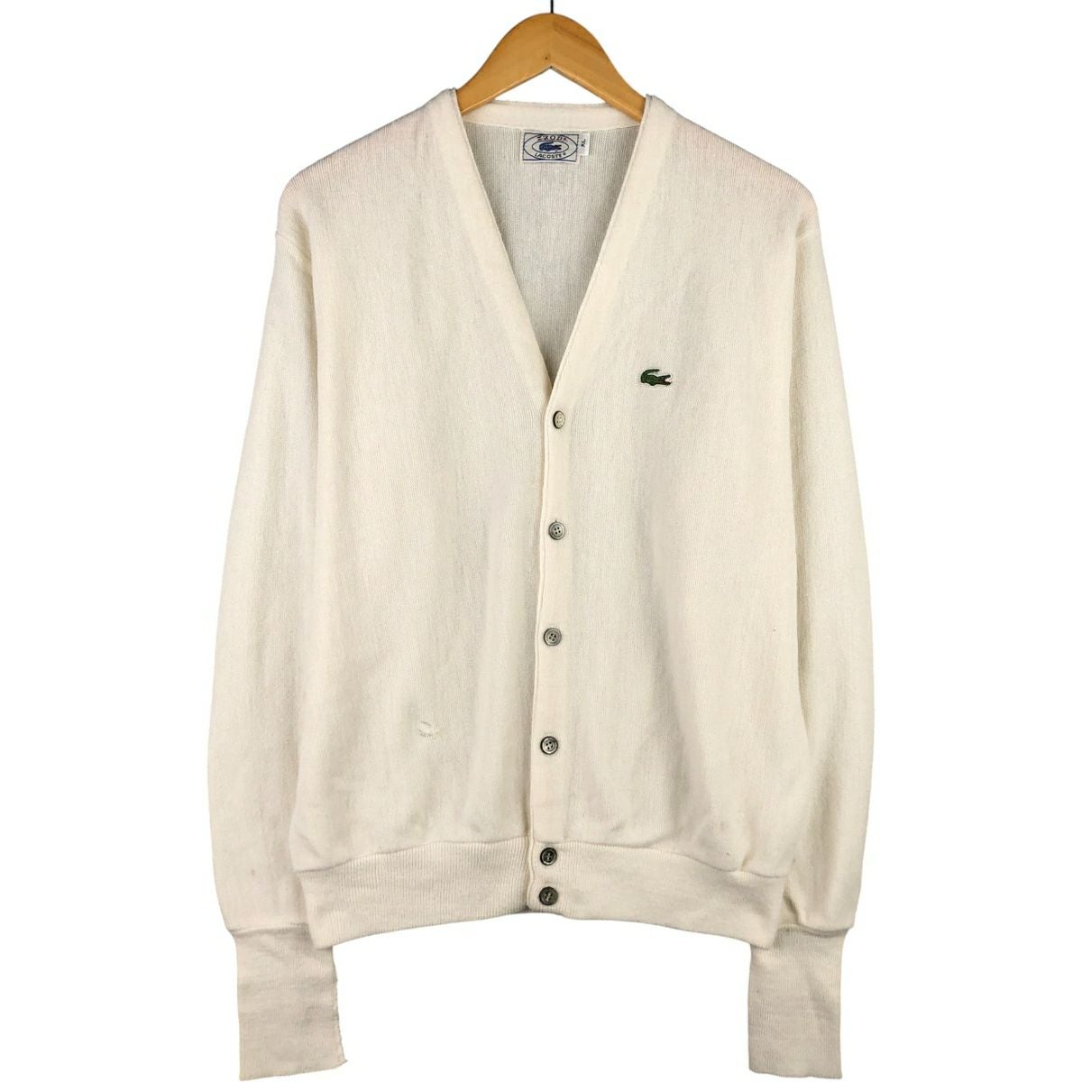 古着 70～80年代 ラコステ LACOSTE IZOD アクリルニットカーディガン