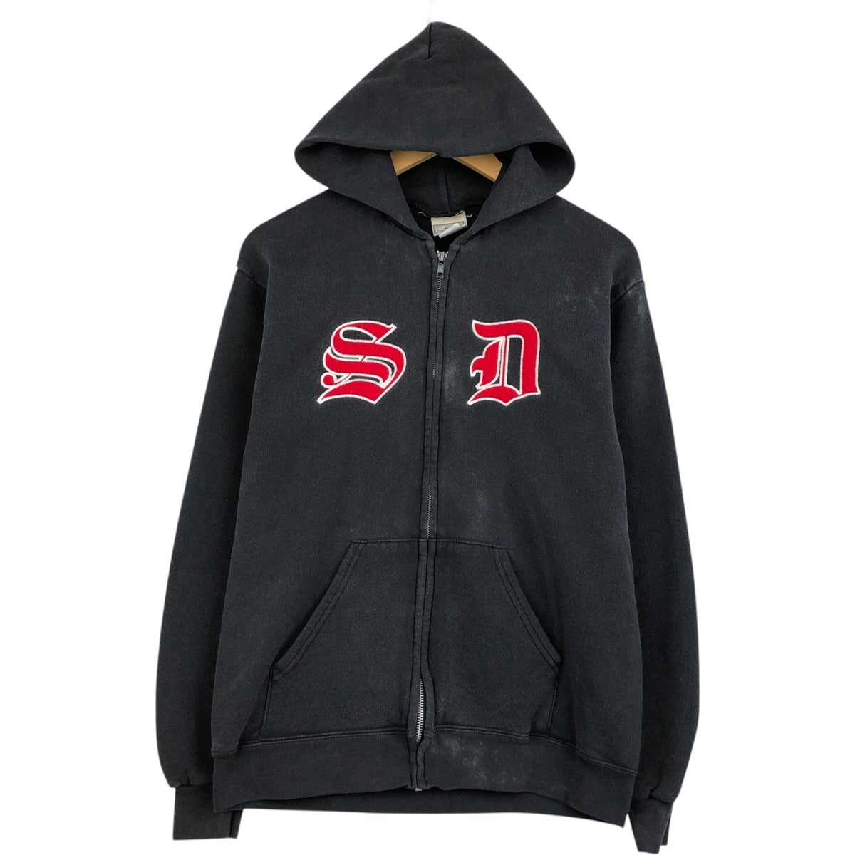 極美品 Lee 90s USA製 ブラック 黒 無地 フルジップパーカー XL 古着 90s USA製 Lee 無地 ソリッド セットイン ミッドウェイト