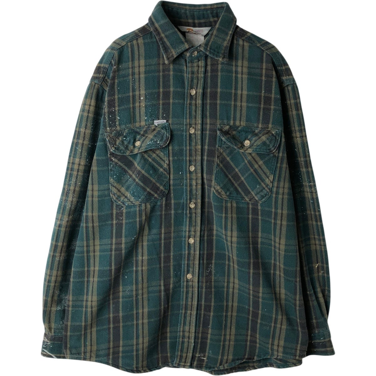 古着 90年代 カーハート Carhartt オンブレチェック 長袖 フランネル