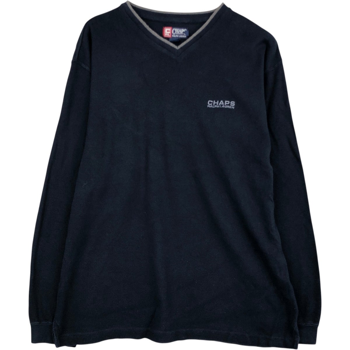 古着 ラルフローレン Ralph Lauren CHAPS チャップス Vネック コットン