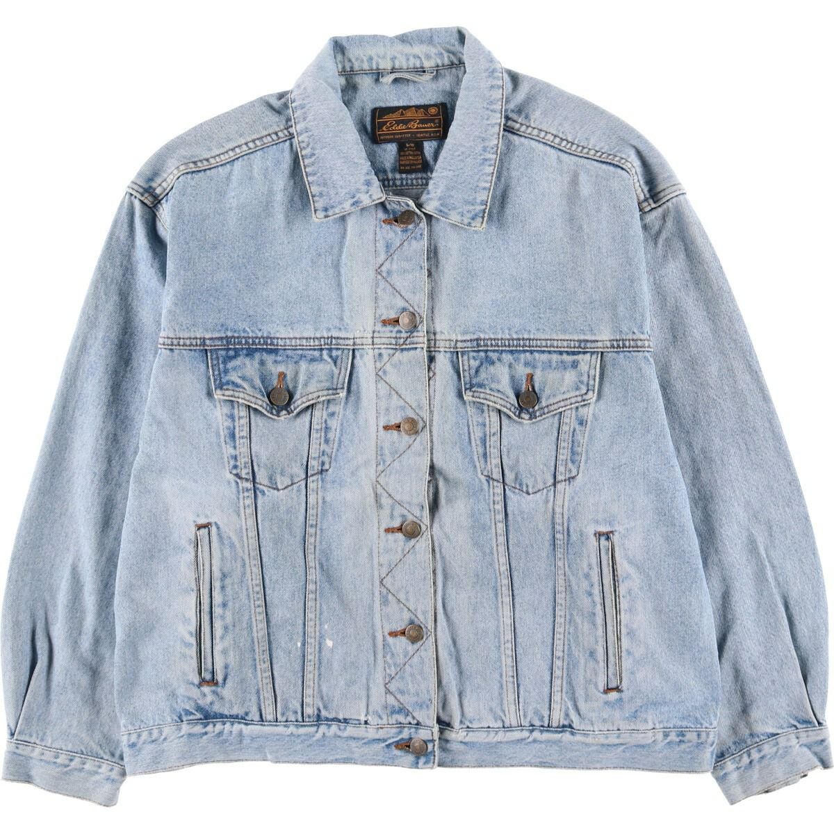 古着 70年代 エディーバウアー Eddie Bauer 黒タグ ボーダー柄 コットンニットセーター USA製 レディースM相当 ヴィンテージ/eaa410945 古着 70年代 エディーバウアー Eddie Bauer 黒タグ ボーダー柄