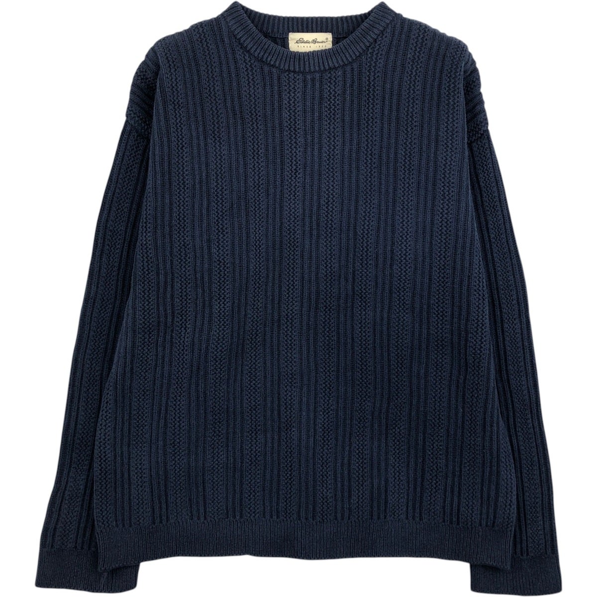 古着 エディーバウアー Eddie Bauer リブ編み Vネック コットンニット