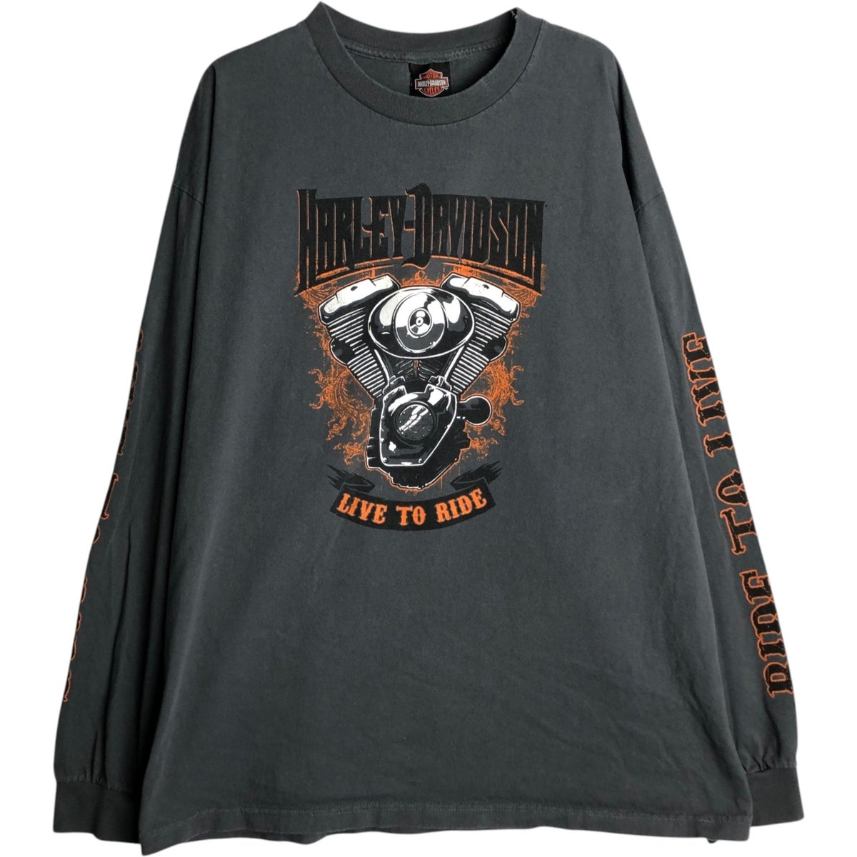 古着 ハーレーダビッドソン Harley-Davidson ドクロ柄 スカル柄 カットオフ ロングTシャツ ロンT メンズL相当/eaa571964 Harley Davidson - 古着 ハーレーダビッドソン Harley-Davidson ドクロ