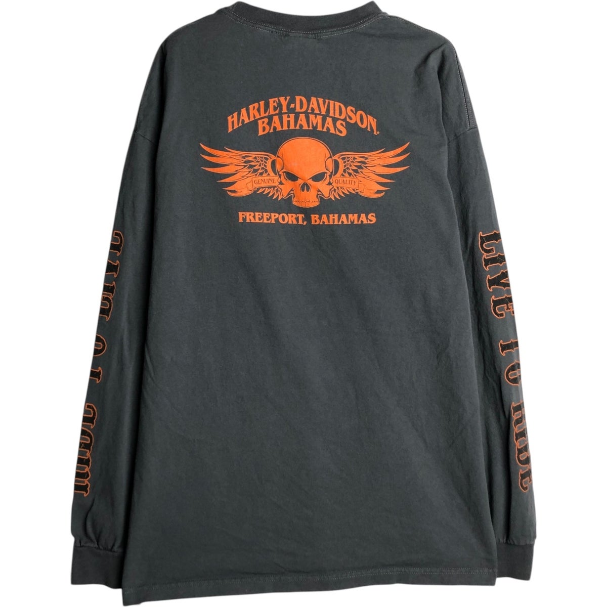 古着 ハーレーダビッドソン Harley-Davidson ドクロ柄 スカル柄 カットオフ ロングTシャツ ロンT メンズL相当/eaa571964 Harley Davidson - 古着 ハーレーダビッドソン Harley-Davidson ドクロ