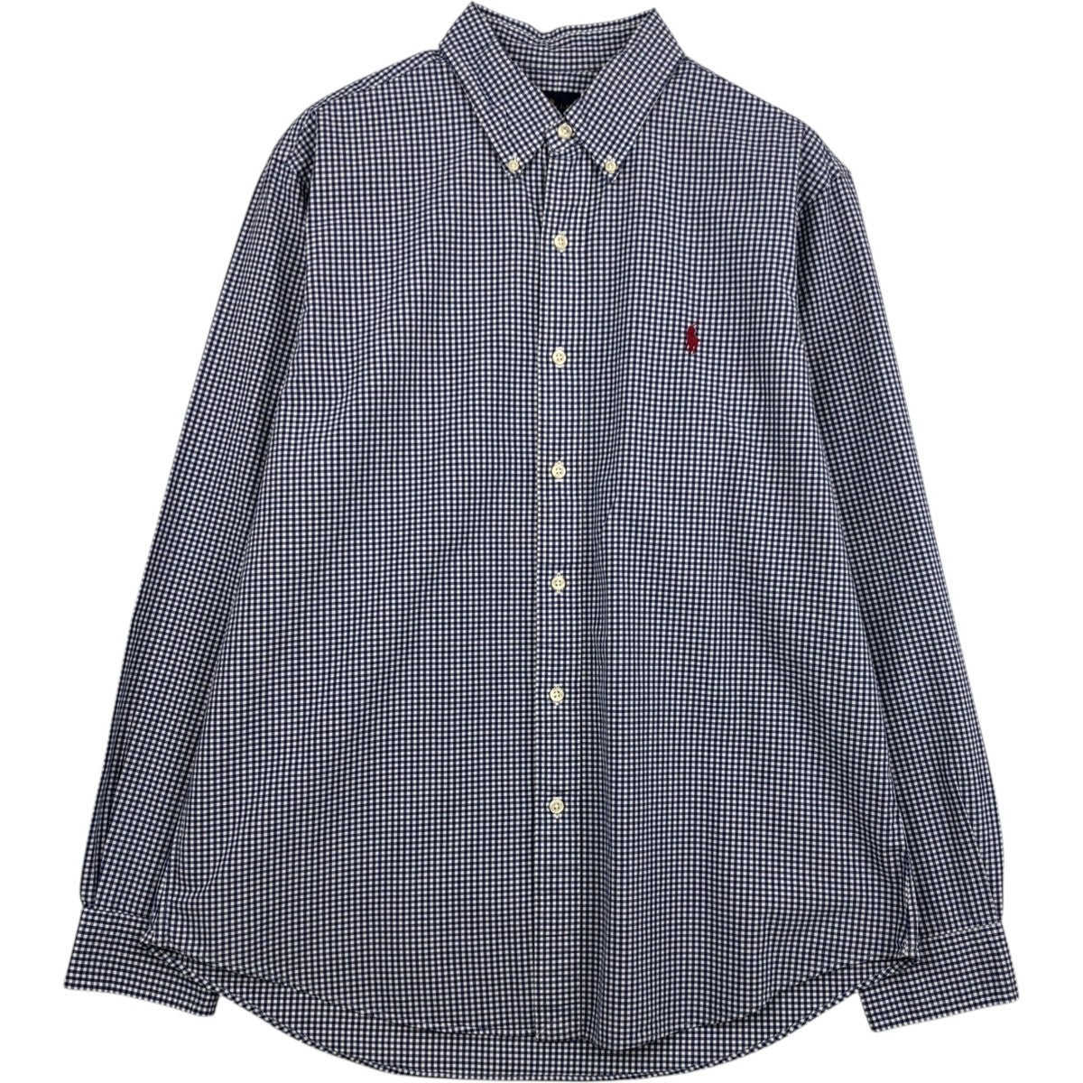古着 ラルフローレン Ralph Lauren ギンガムチェック 長袖 ボタン