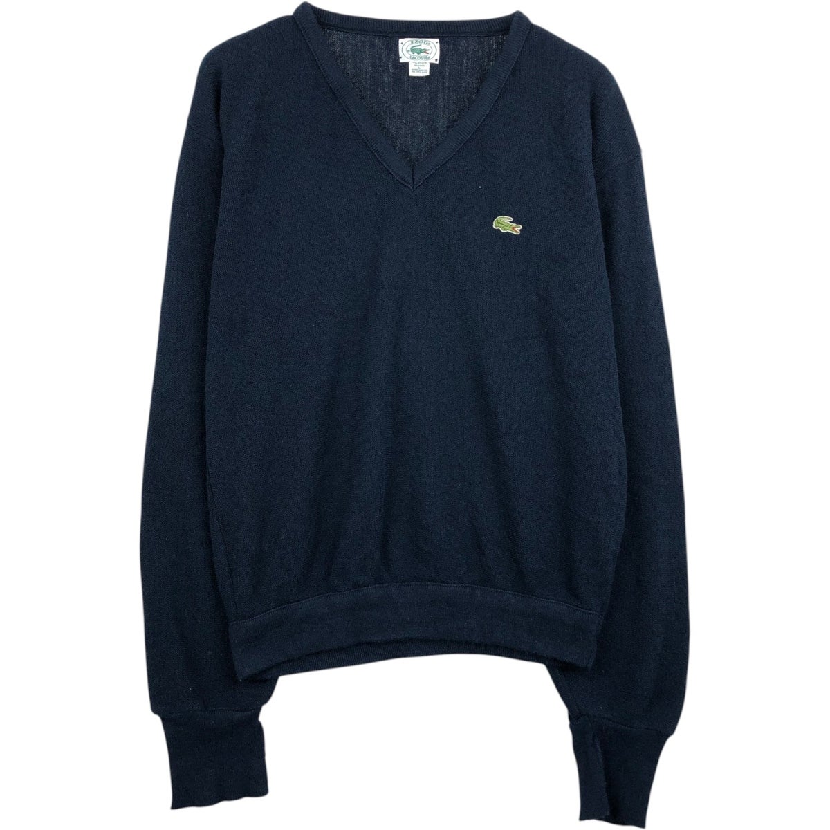 古着 ラコステ LACOSTE Vネック ウール×アクリルニットセーター スペイン製 メンズM相当/eaa645945 古着 ラコステ LACOSTE Vネック ウール×アクリルニットセーター