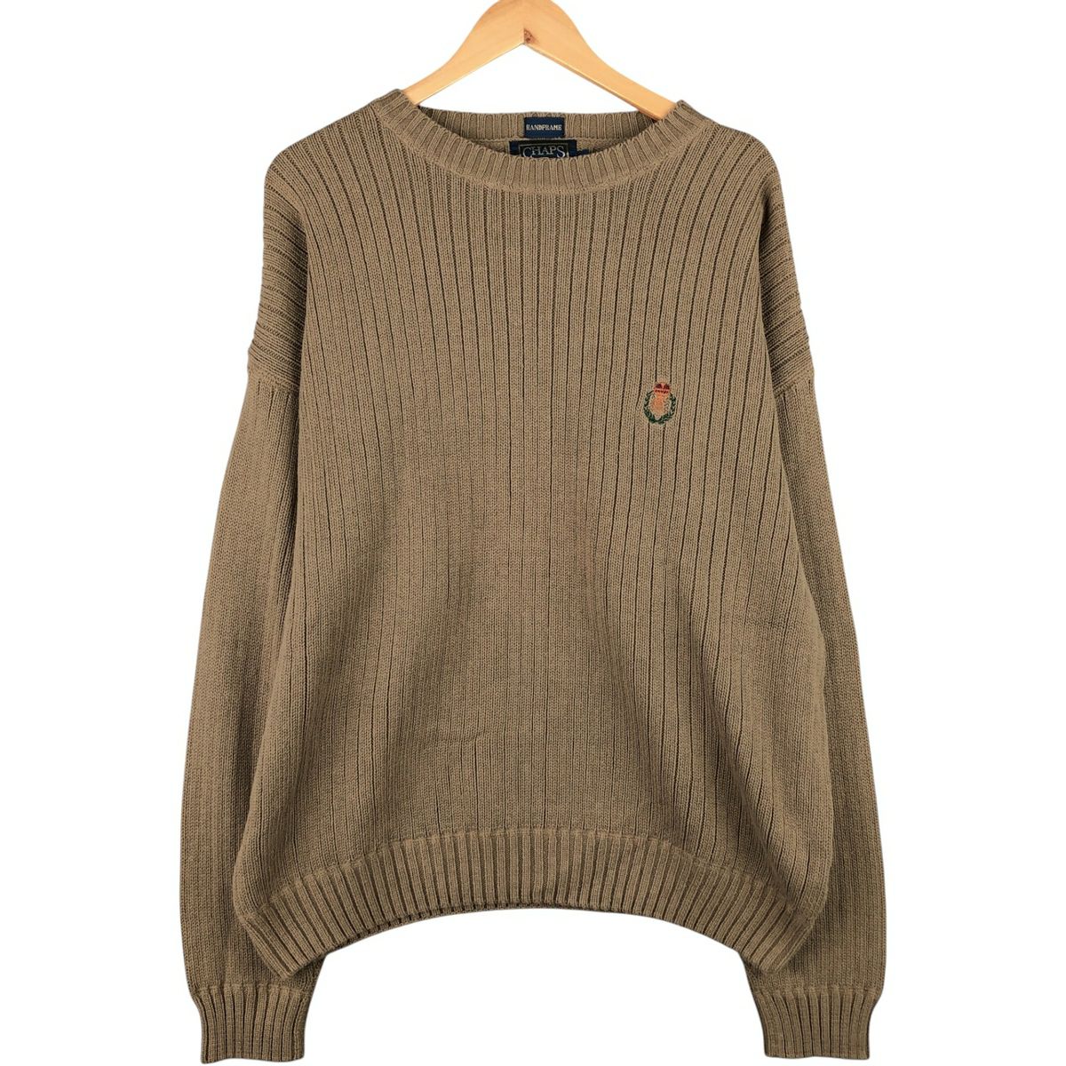 古着 ラルフローレン Ralph Lauren CHAPS チャップス Vネック コットン